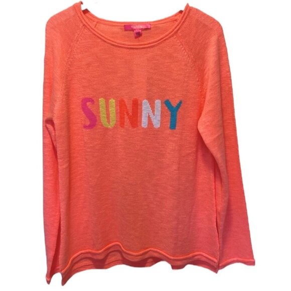 Lily Pulitzer Danette Sunny Sweater Medium Designer Preppy Coastal - Picture 3 of 4